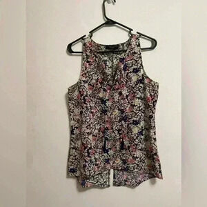 Sanctuary - Women’s Floral Tank Top with‎ Tassels - Size S